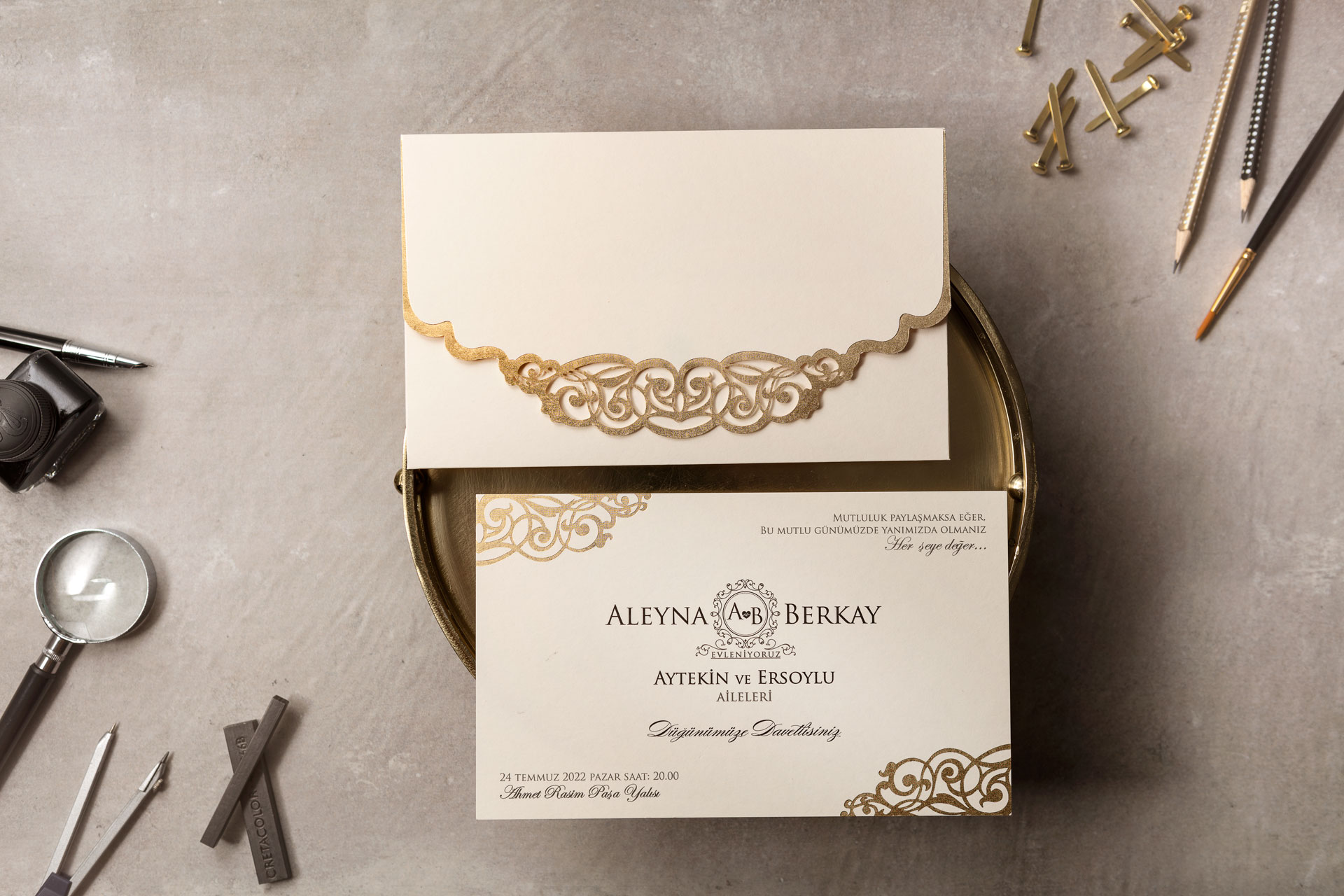 Wedding Düğün Davetiyesi -
                        8442