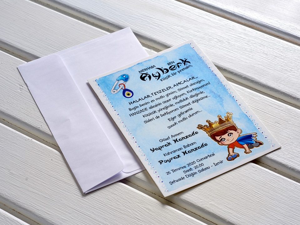 Aras Sünnet Davetiyesi -
                        5003