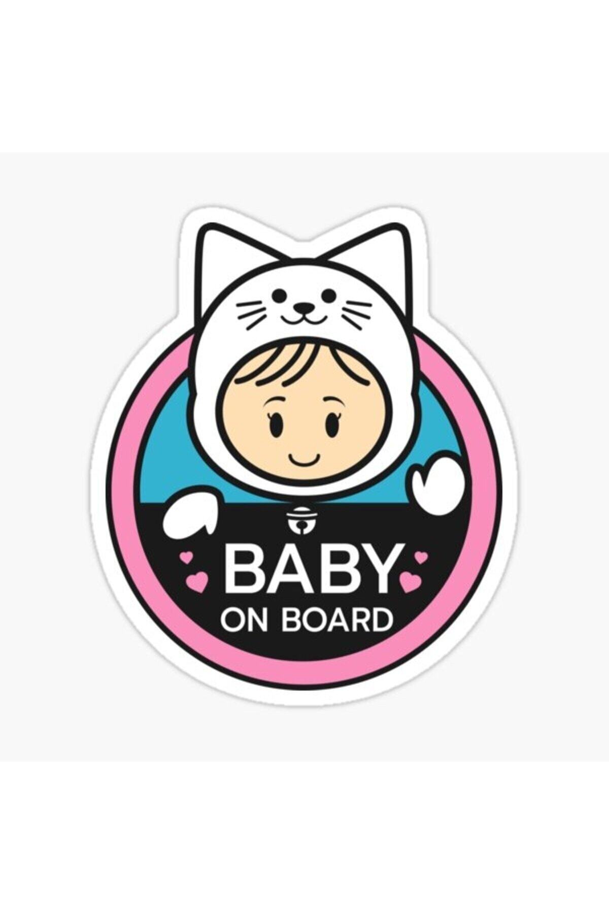 Arabada Bebek Var Baby On Board Sticker Yapistirma