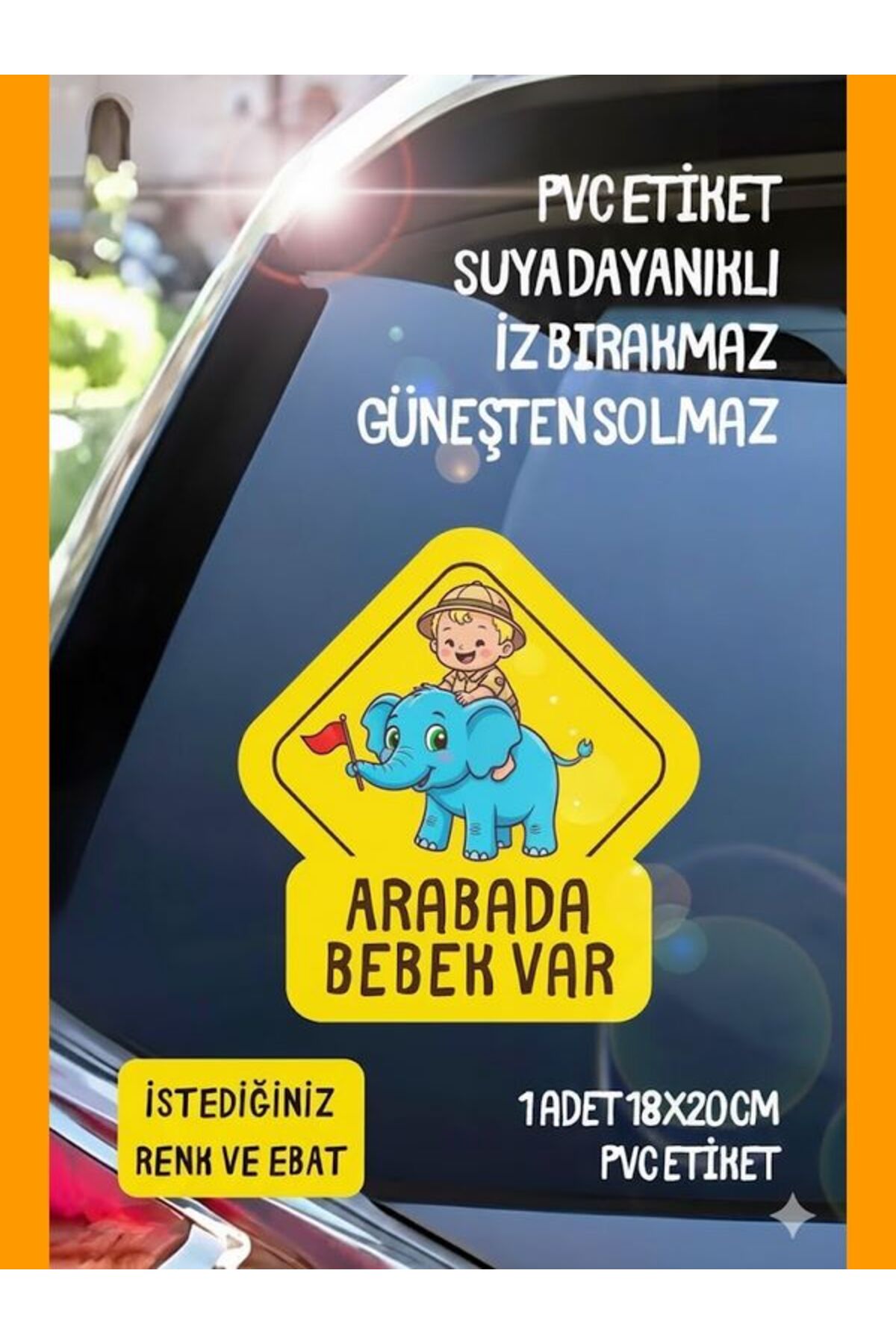 Dikkat Bebek Var Dikkat Arabada Bebek Var Etiketi