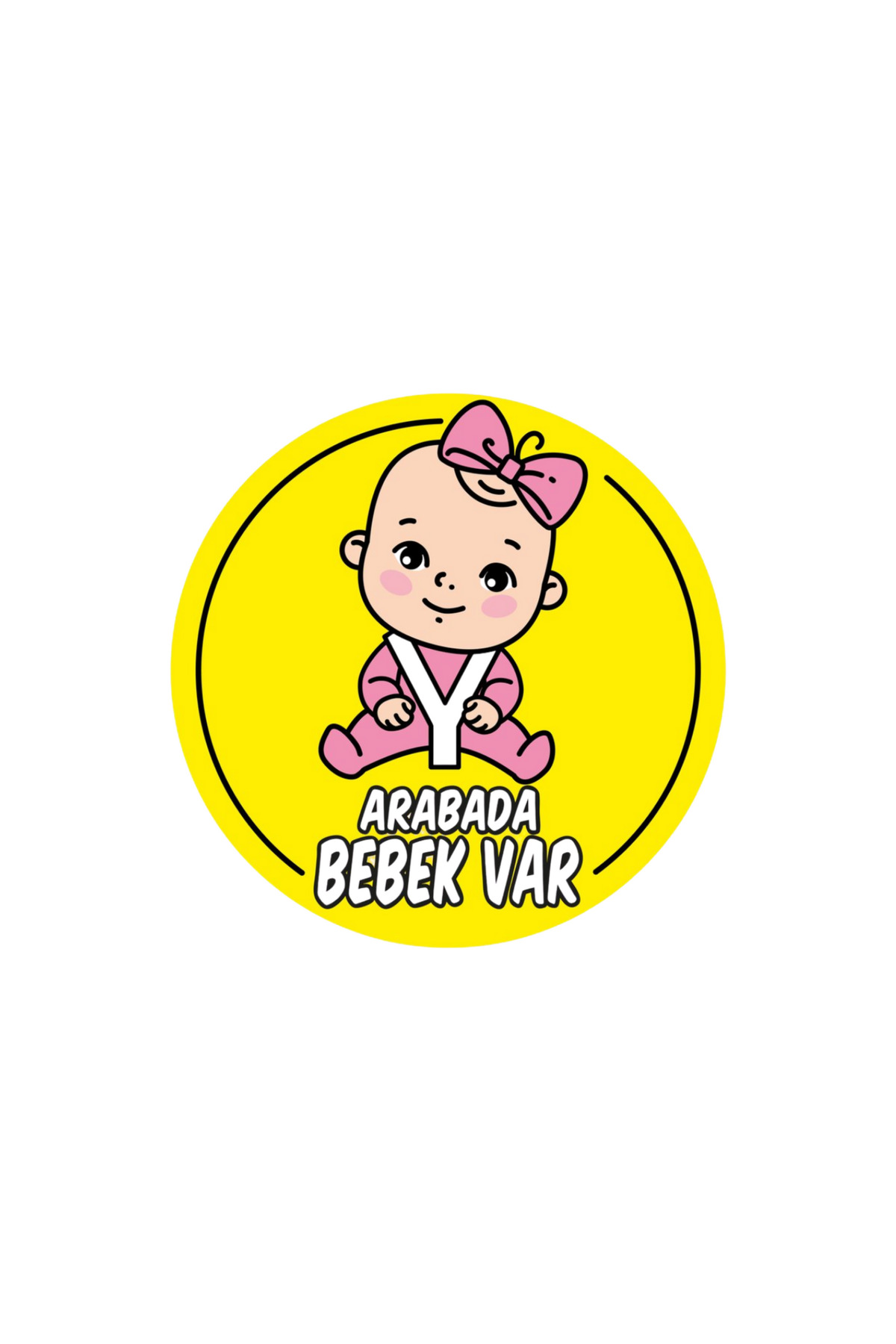 Dikkat Arabada Bebek Var Araba Motosiklet Cam Etiket Sticker