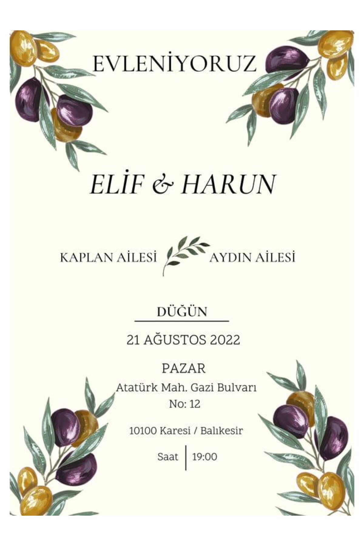 Kreatif Düğün Davetiyesi - Model 503