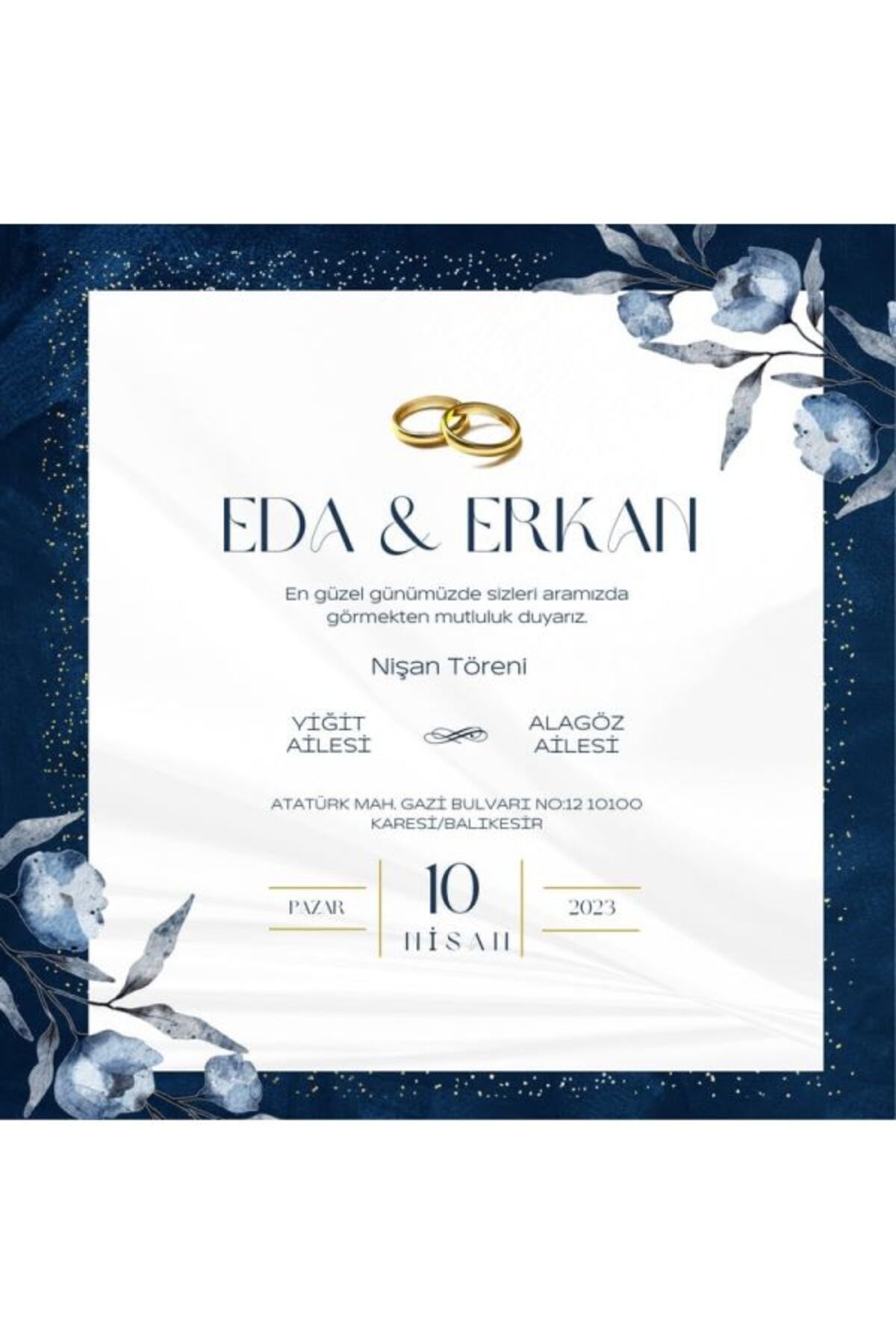 Premium Düğün Davetiyesi - Model 289