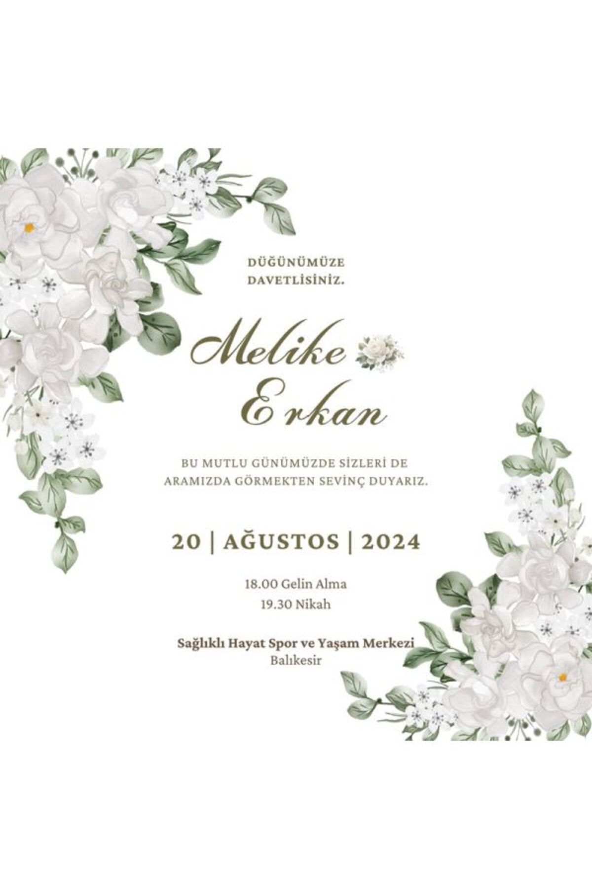 Nostaljik Düğün Davetiyesi - Model 389