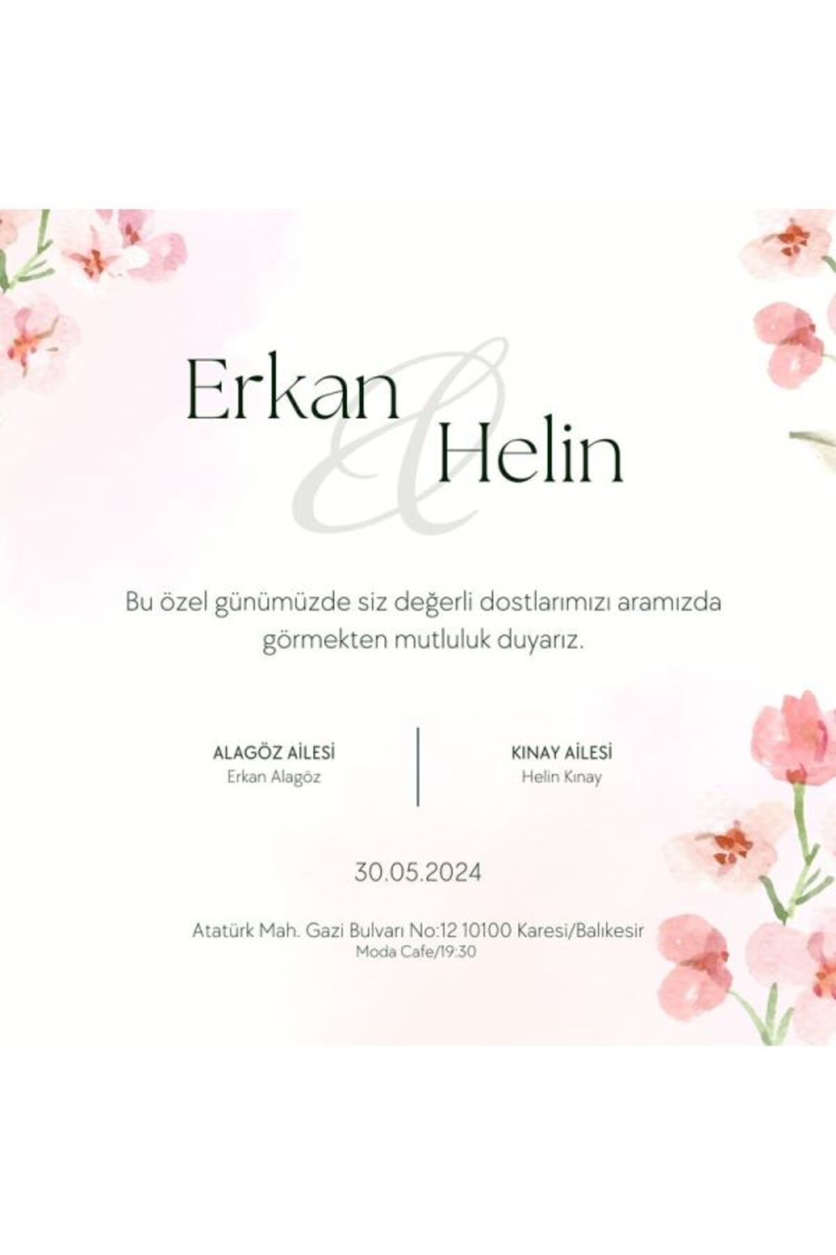 Premium Düğün Davetiyesi - Model 79
