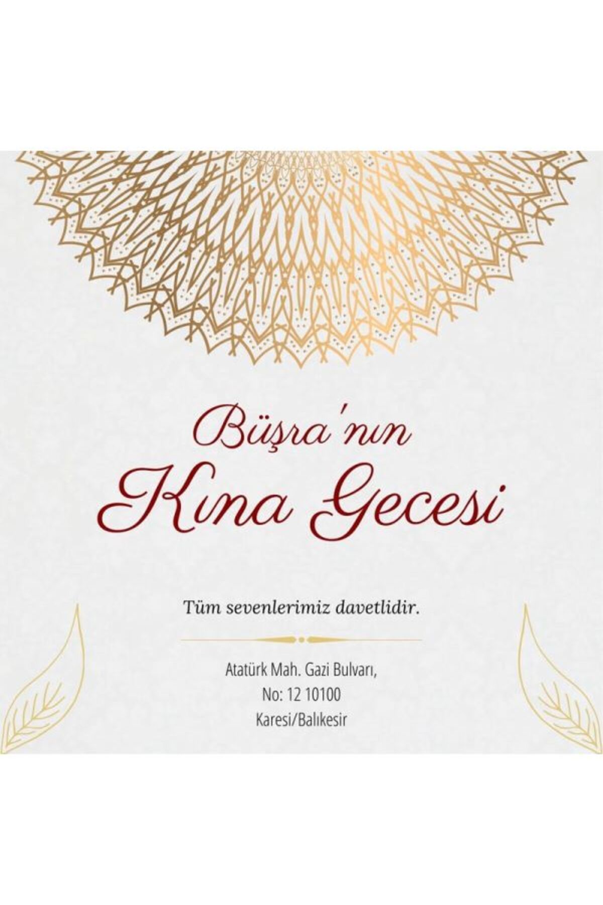 Göz Alıcı Düğün Davetiyesi - Model 562