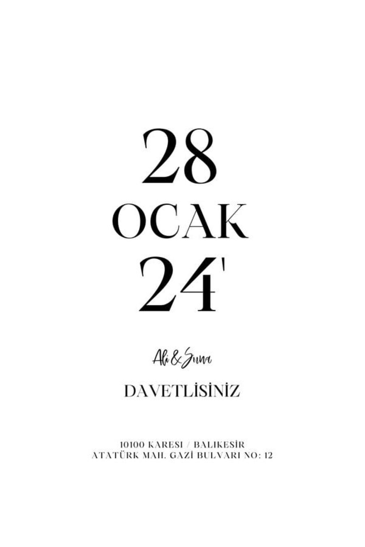 Elegans Düğün Davetiyesi - Model 230