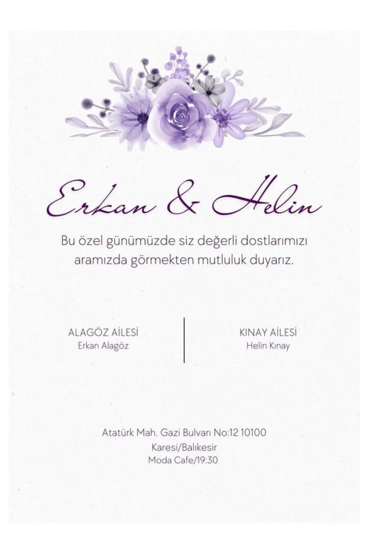 Lüks Düğün Davetiyesi - Model 498