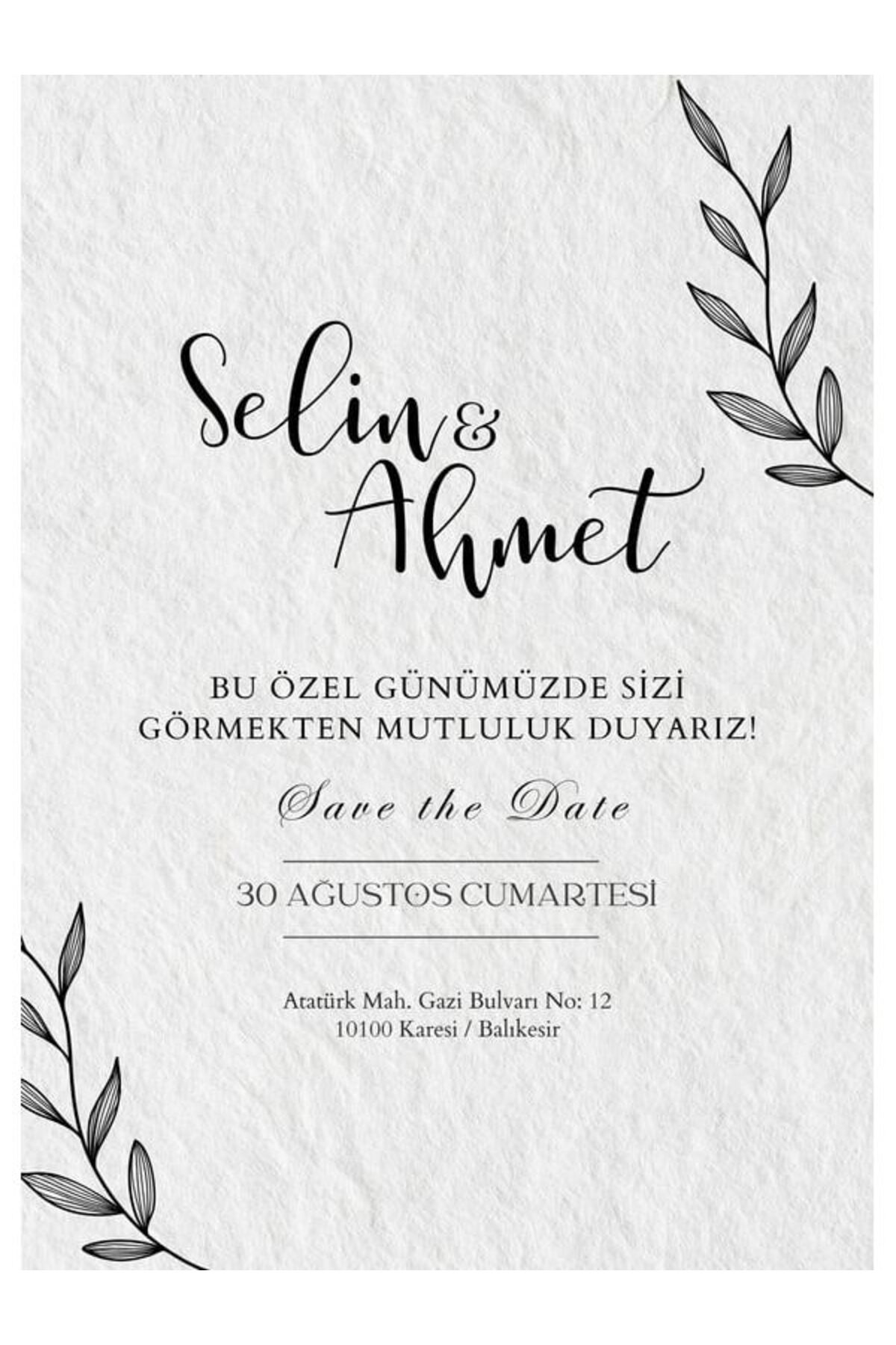 Premium Düğün Davetiyesi - Model 334