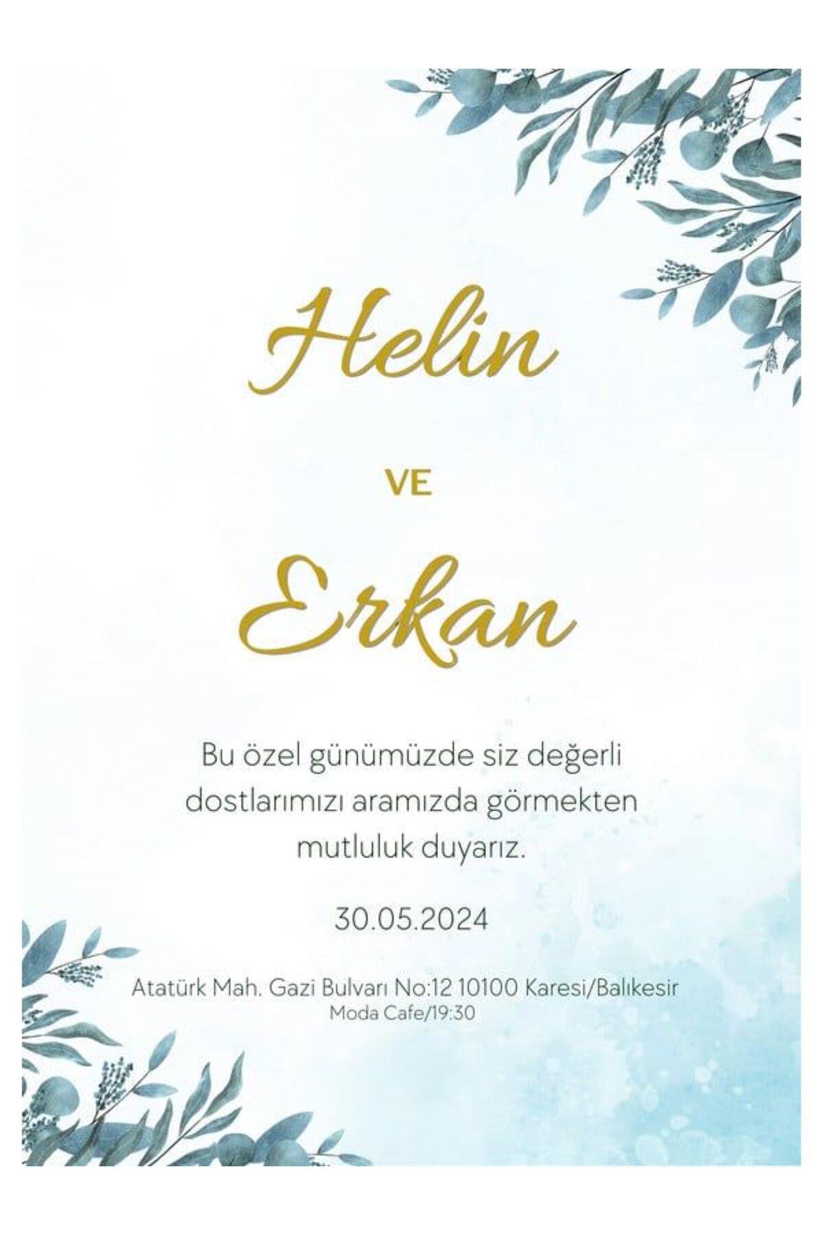 Nostaljik Düğün Davetiyesi - Model 629