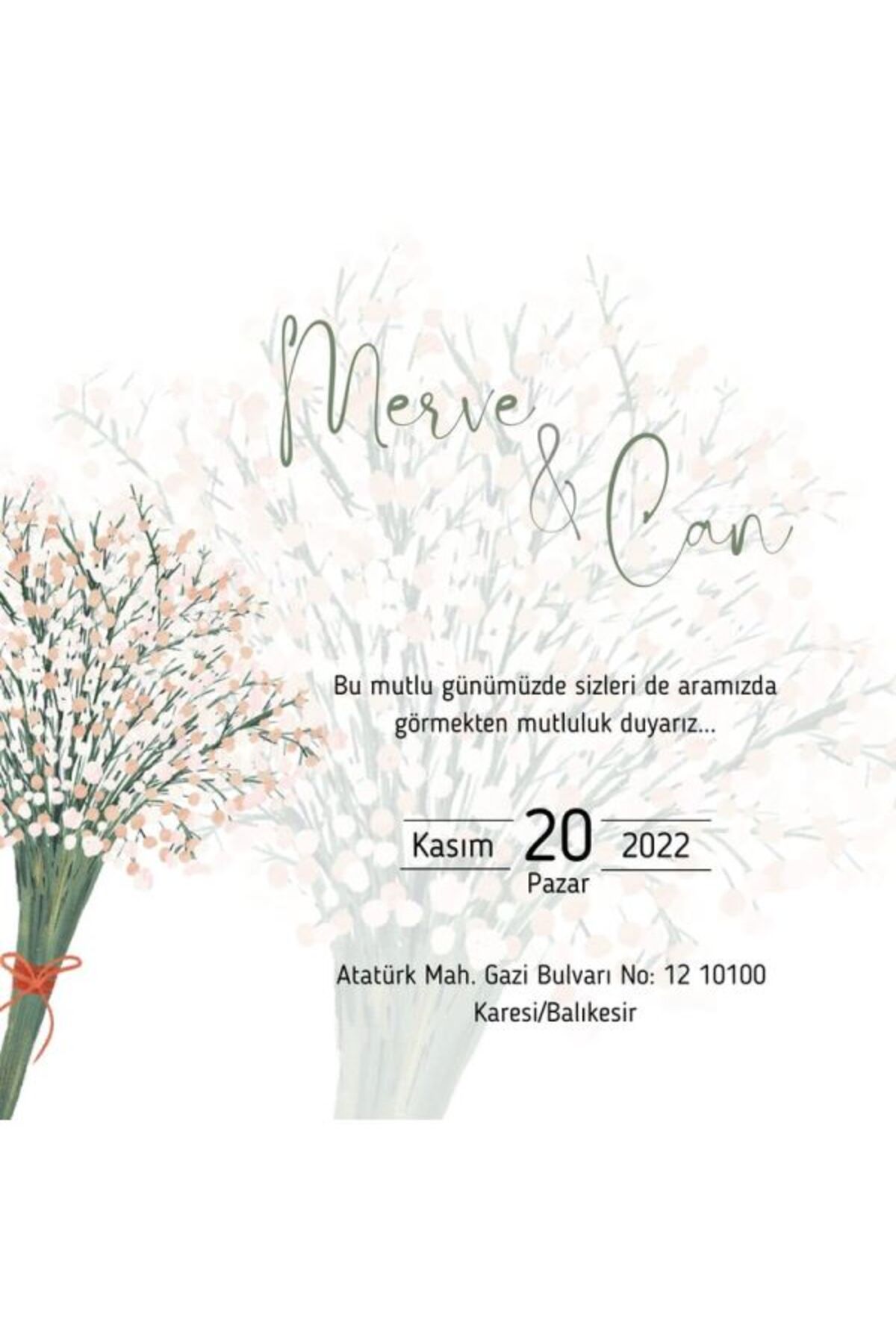 Elegans Düğün Davetiyesi - Model 80