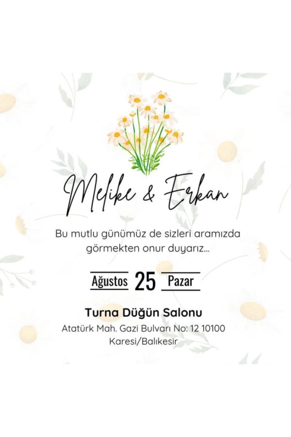 Göz Alıcı Düğün Davetiyesi - Model 607