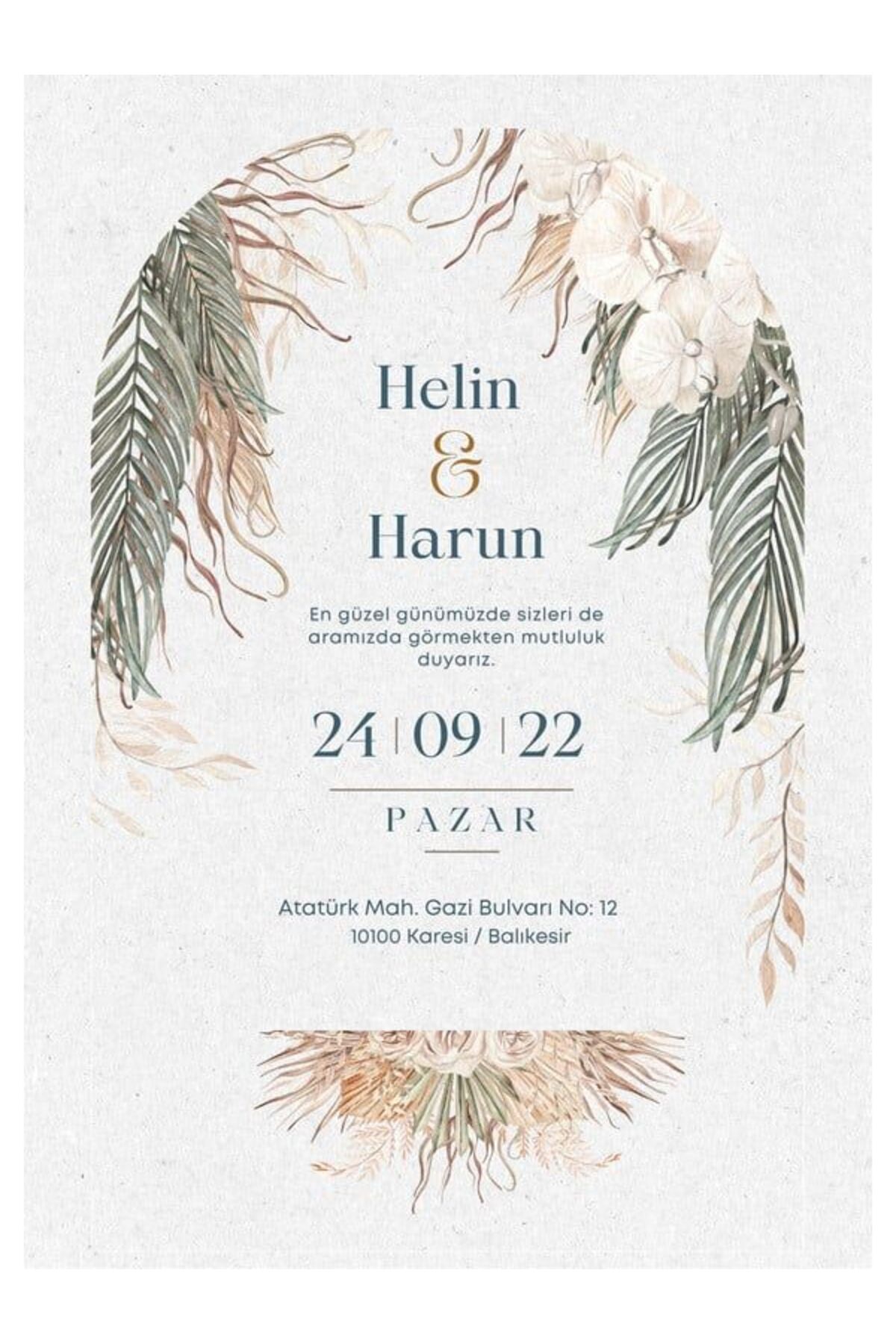 Göz Alıcı Düğün Davetiyesi - Model 232