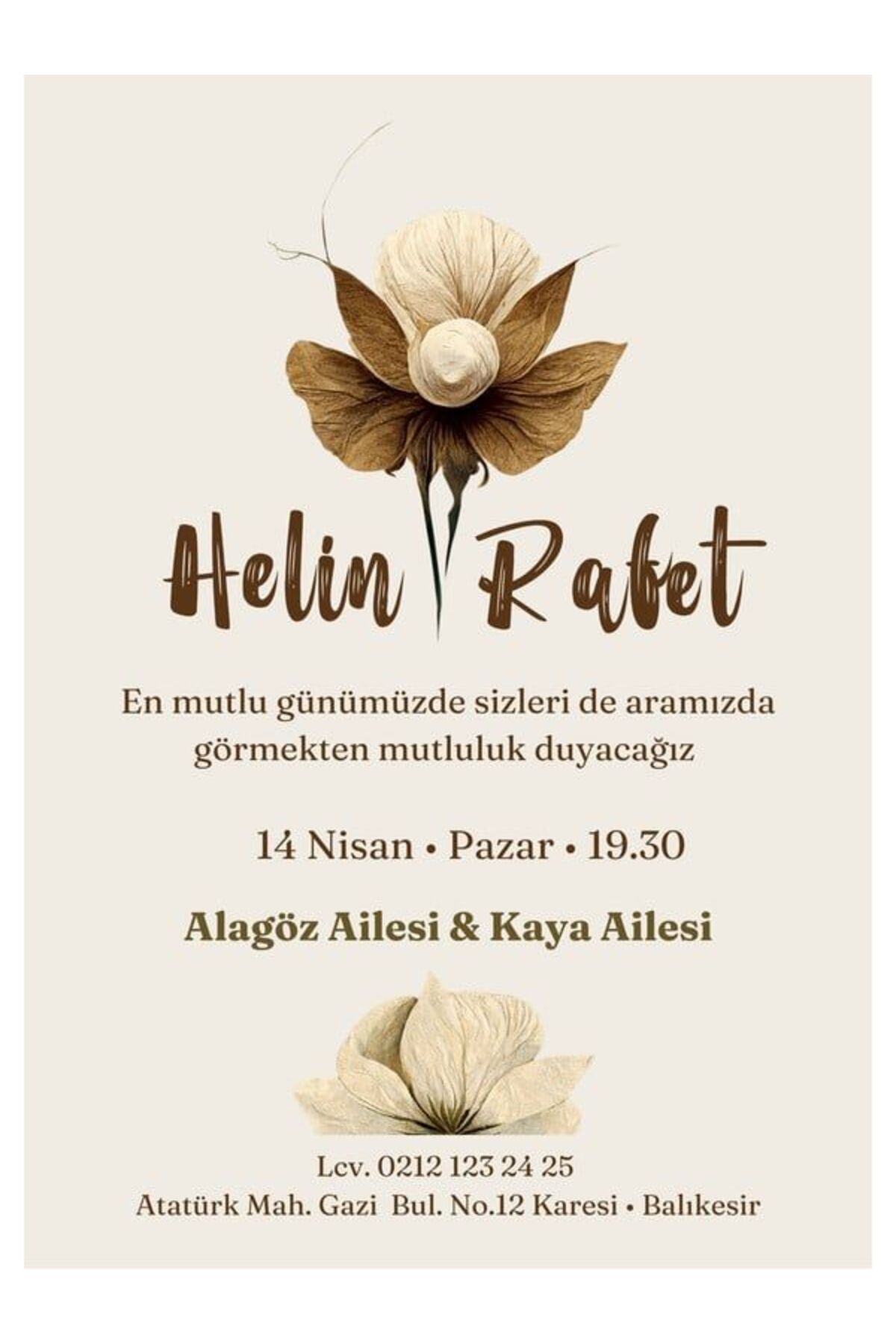 Klasik Düğün Davetiyesi - Model 651