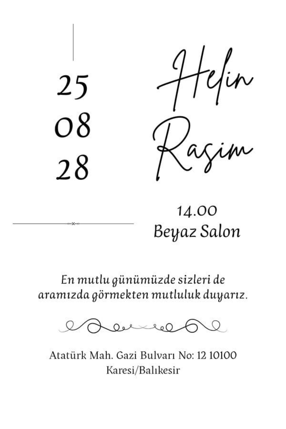 Romantik Düğün Davetiyesi - Model 312