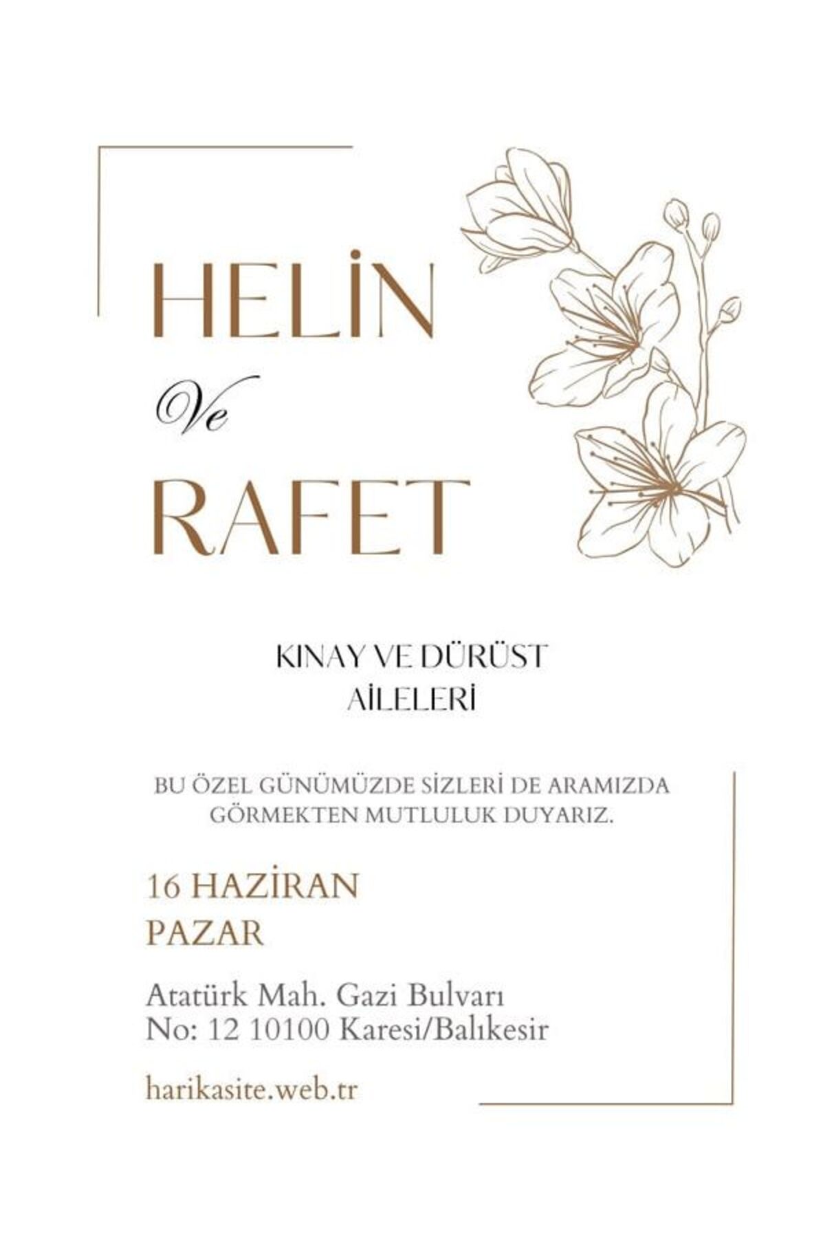 Retro Düğün Davetiyesi - Model 625