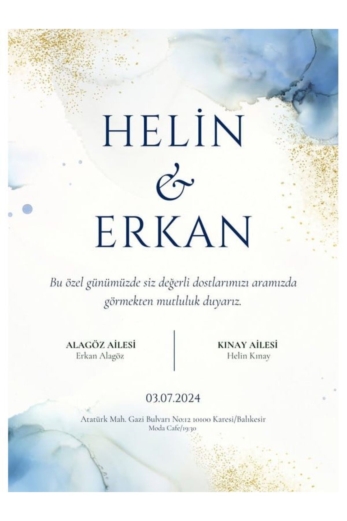 Şık Düğün Davetiyesi - Model 285