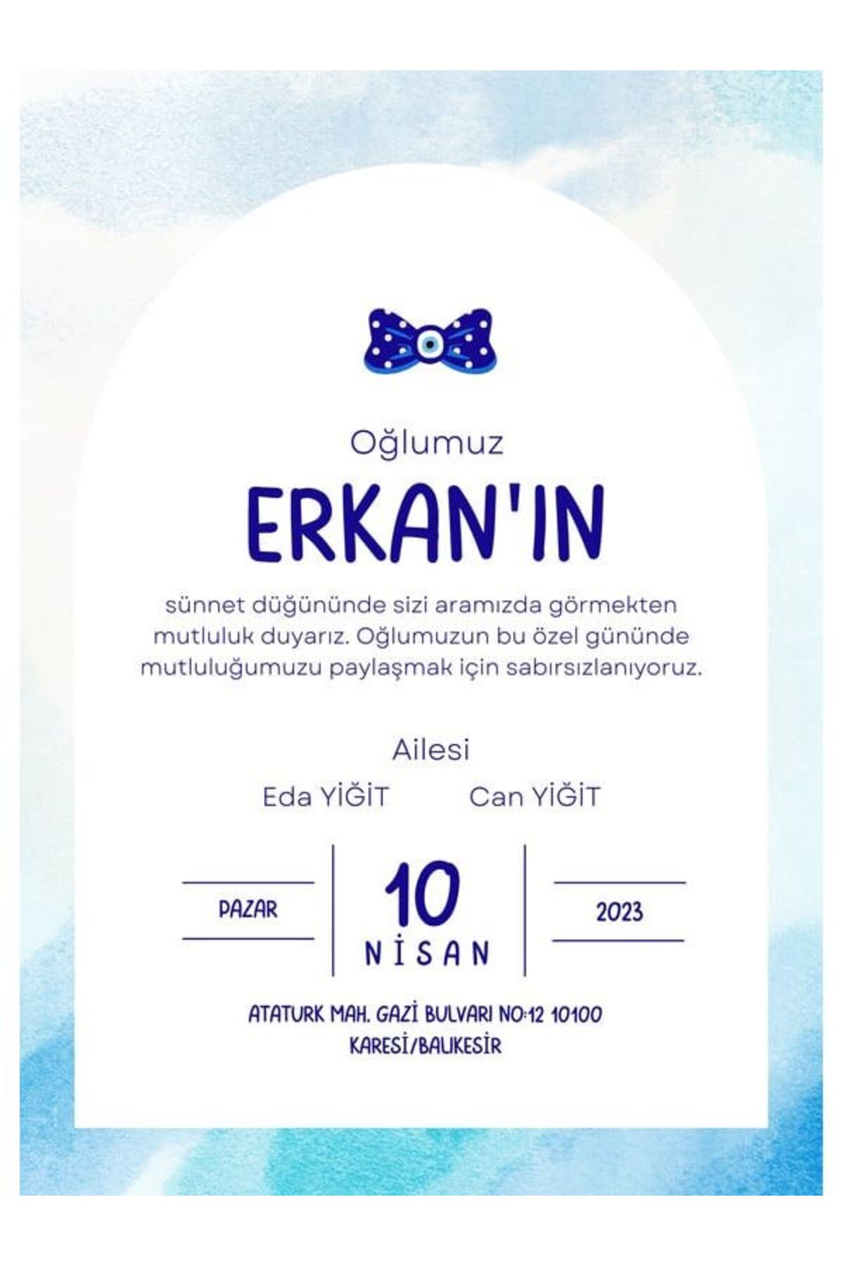 Şık Düğün Davetiyesi - Model 300