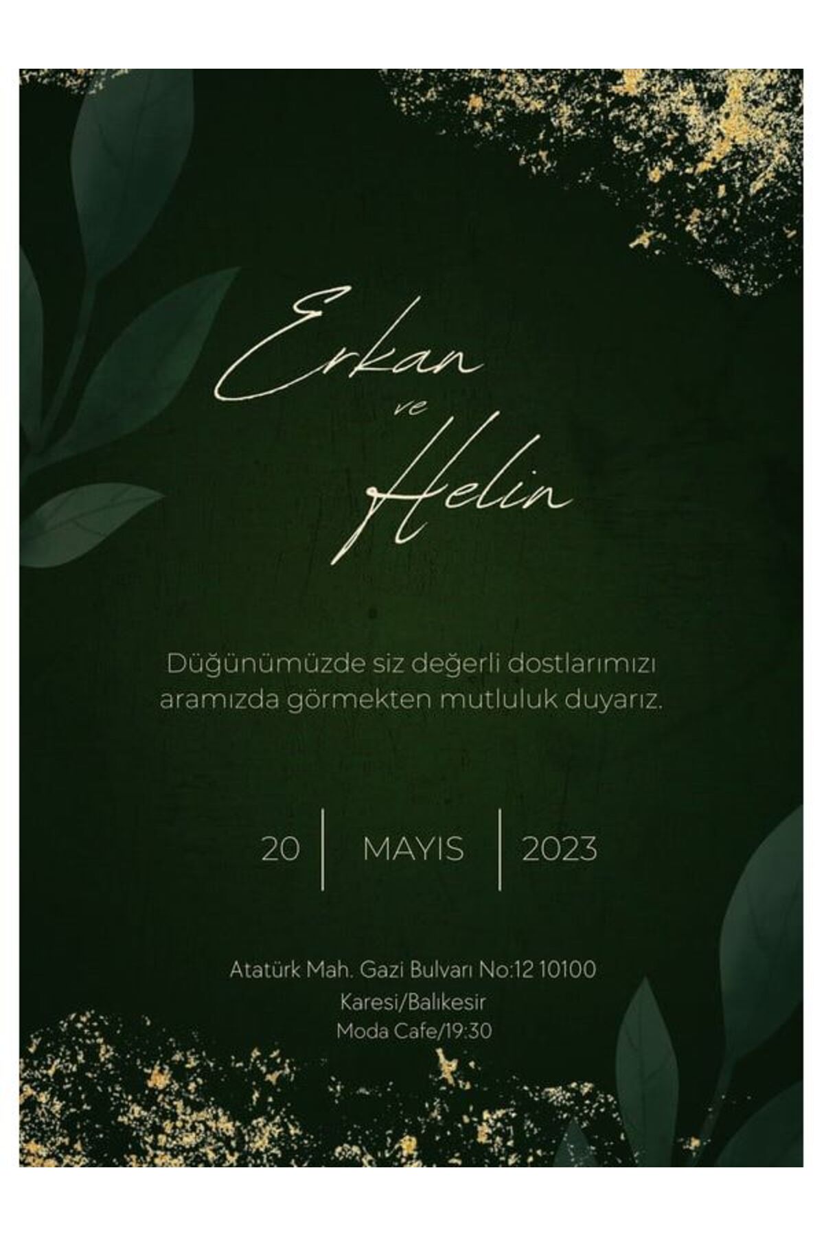 Lüks Düğün Davetiyesi - Model 648