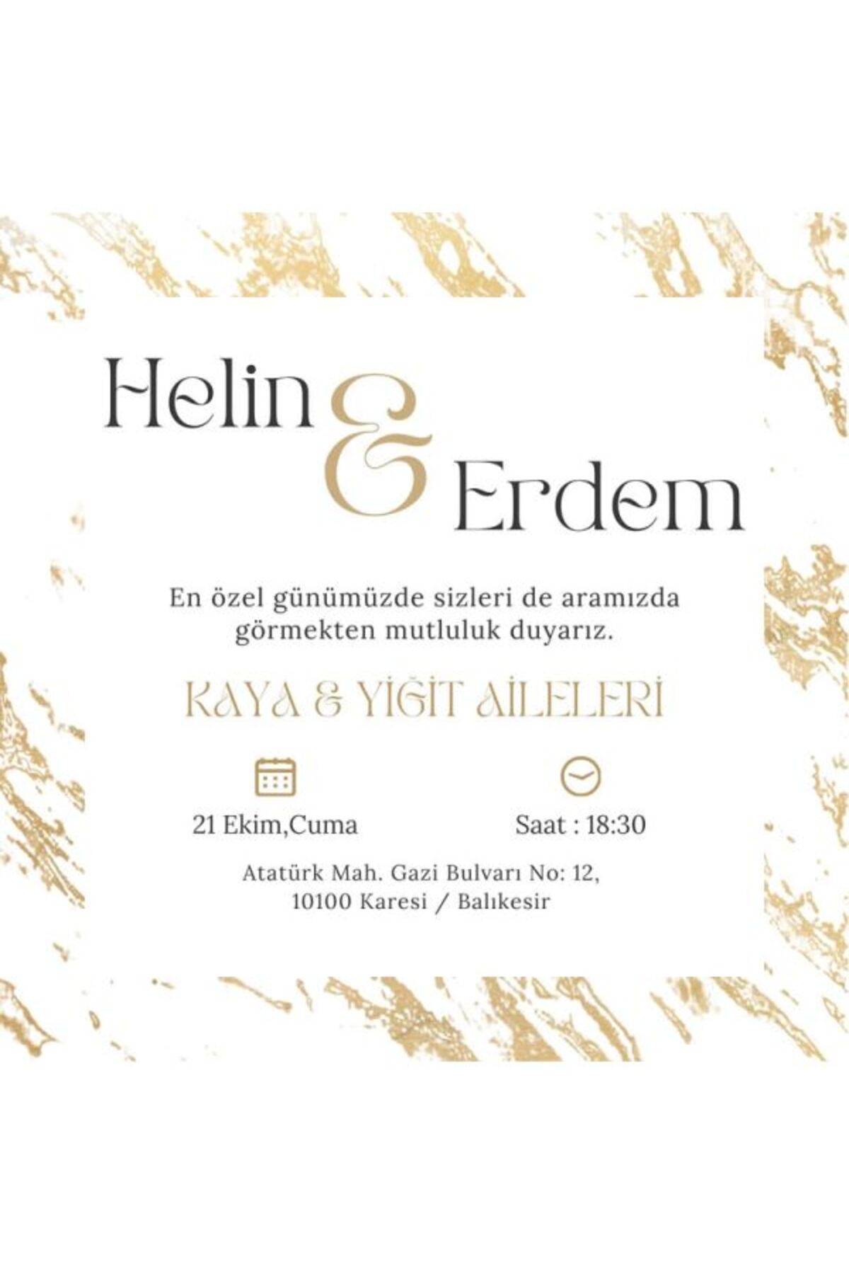 Göz Alıcı Düğün Davetiyesi - Model 322