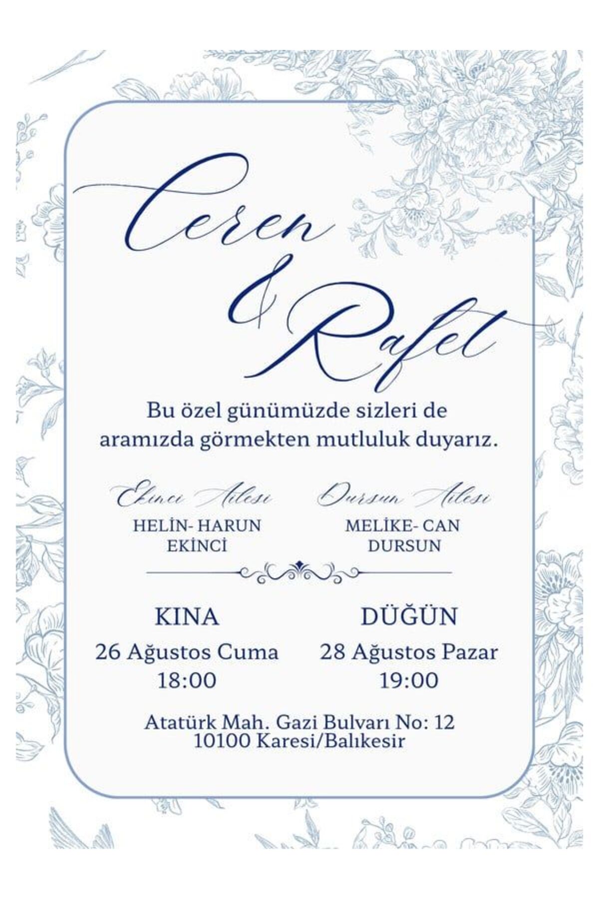 Göz Alıcı Düğün Davetiyesi - Model 532