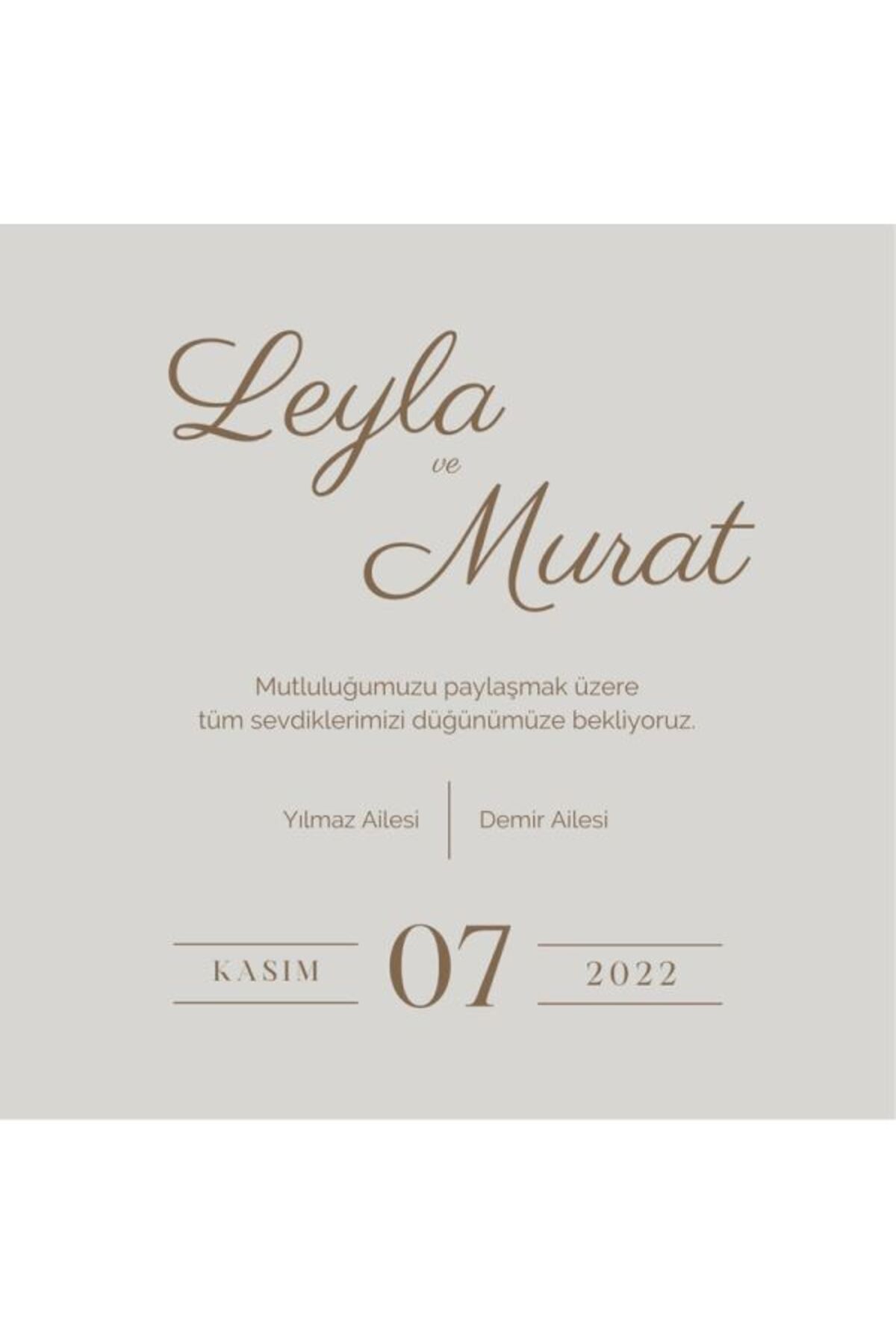 Kreatif Düğün Davetiyesi - Model 413
