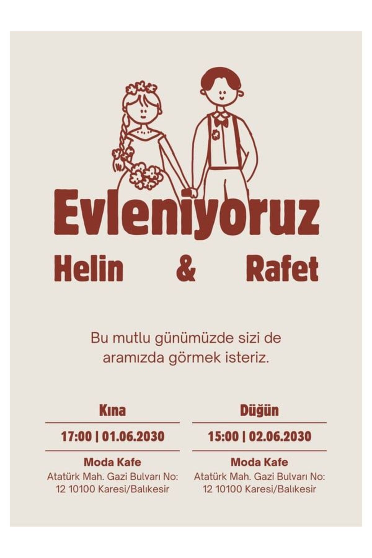 Elegans Düğün Davetiyesi - Model 335