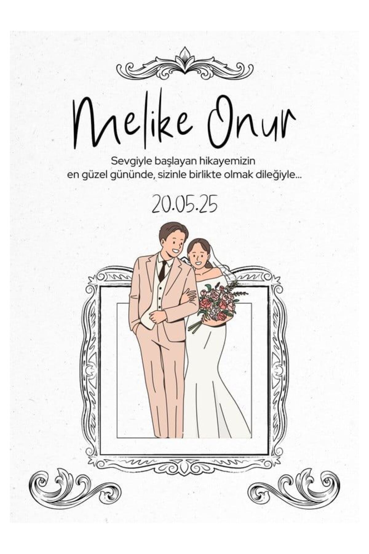 Kreatif Düğün Davetiyesi - Model 443
