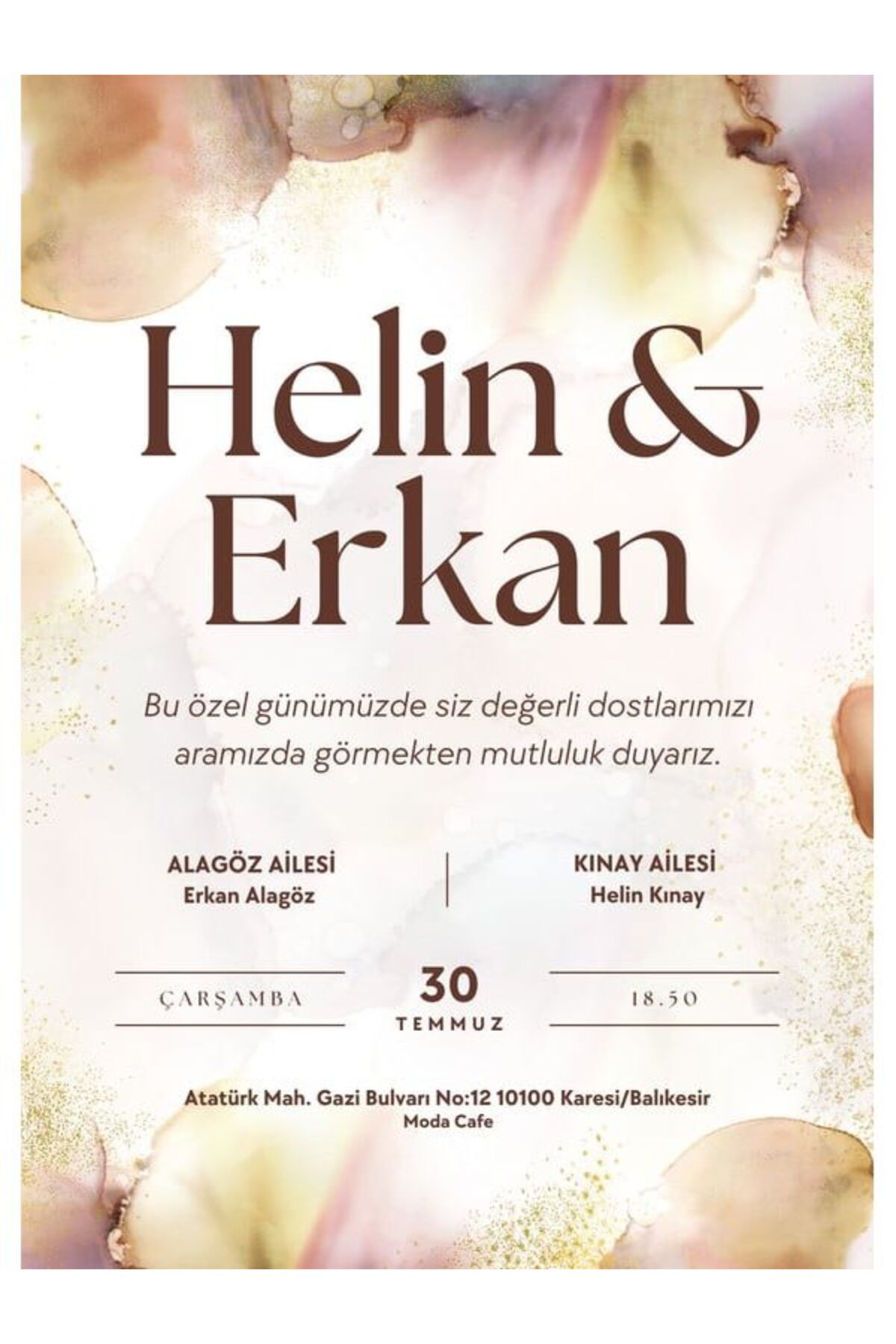 Elegans Düğün Davetiyesi - Model 380