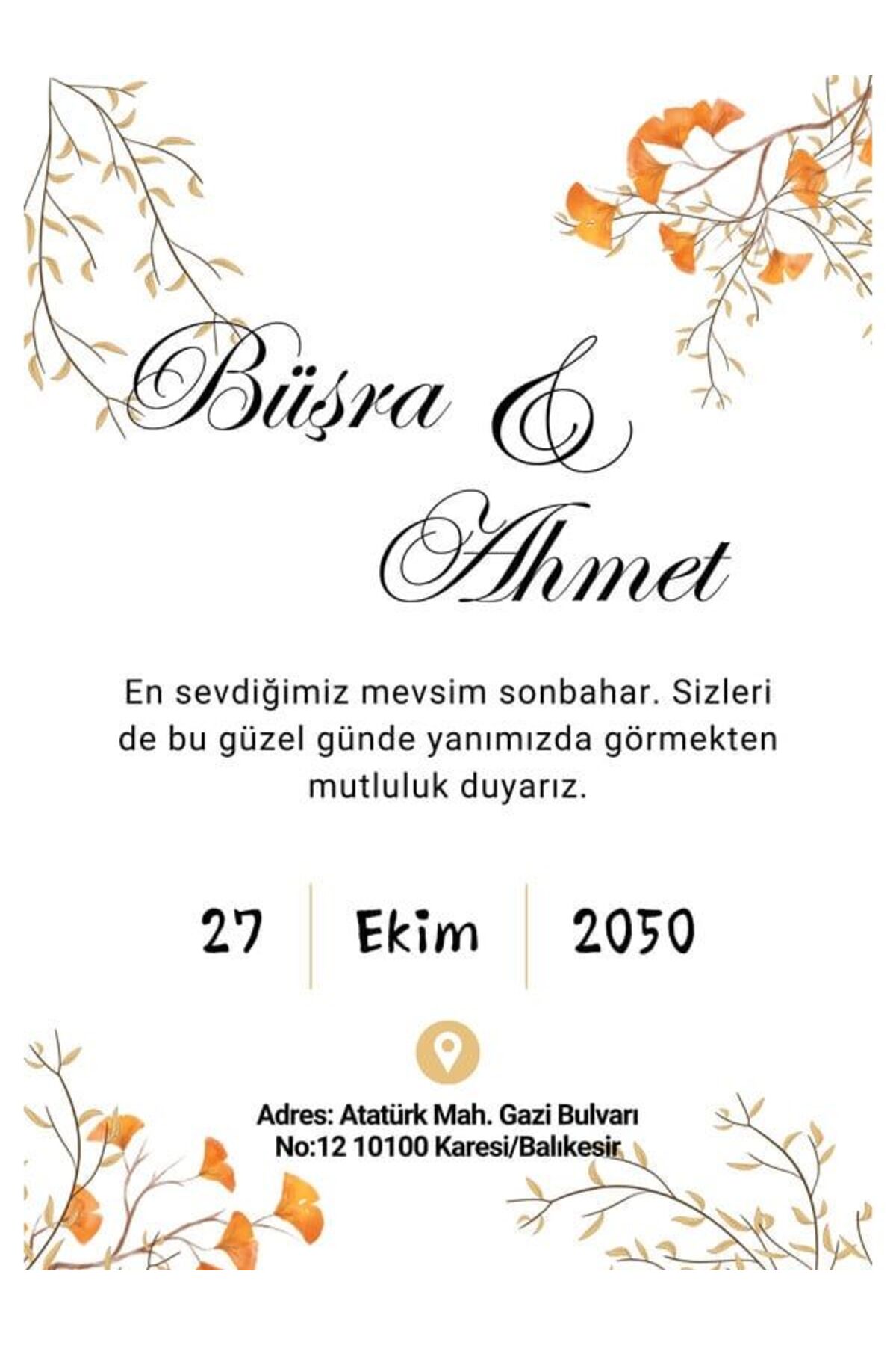 Şık Düğün Davetiyesi - Model 240