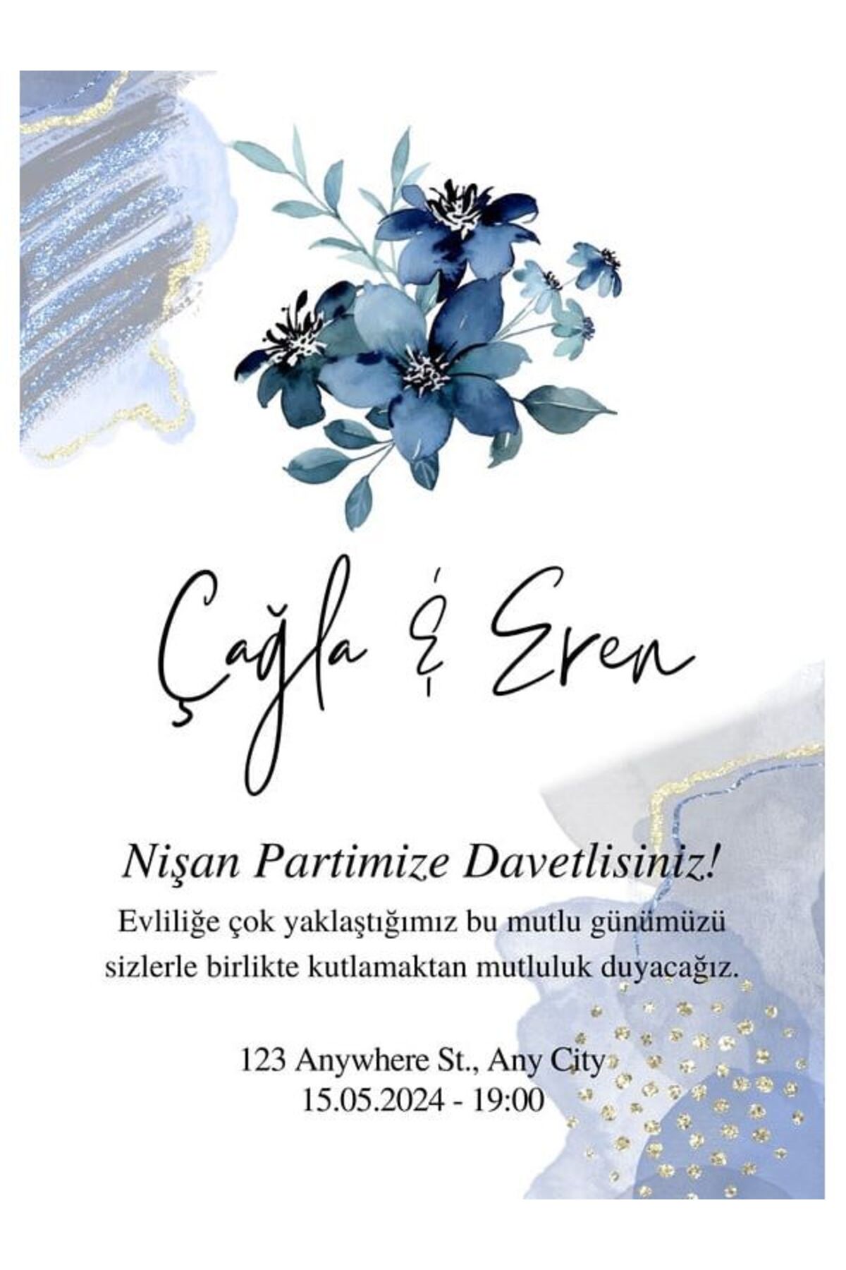 Klasik Düğün Davetiyesi - Model 471