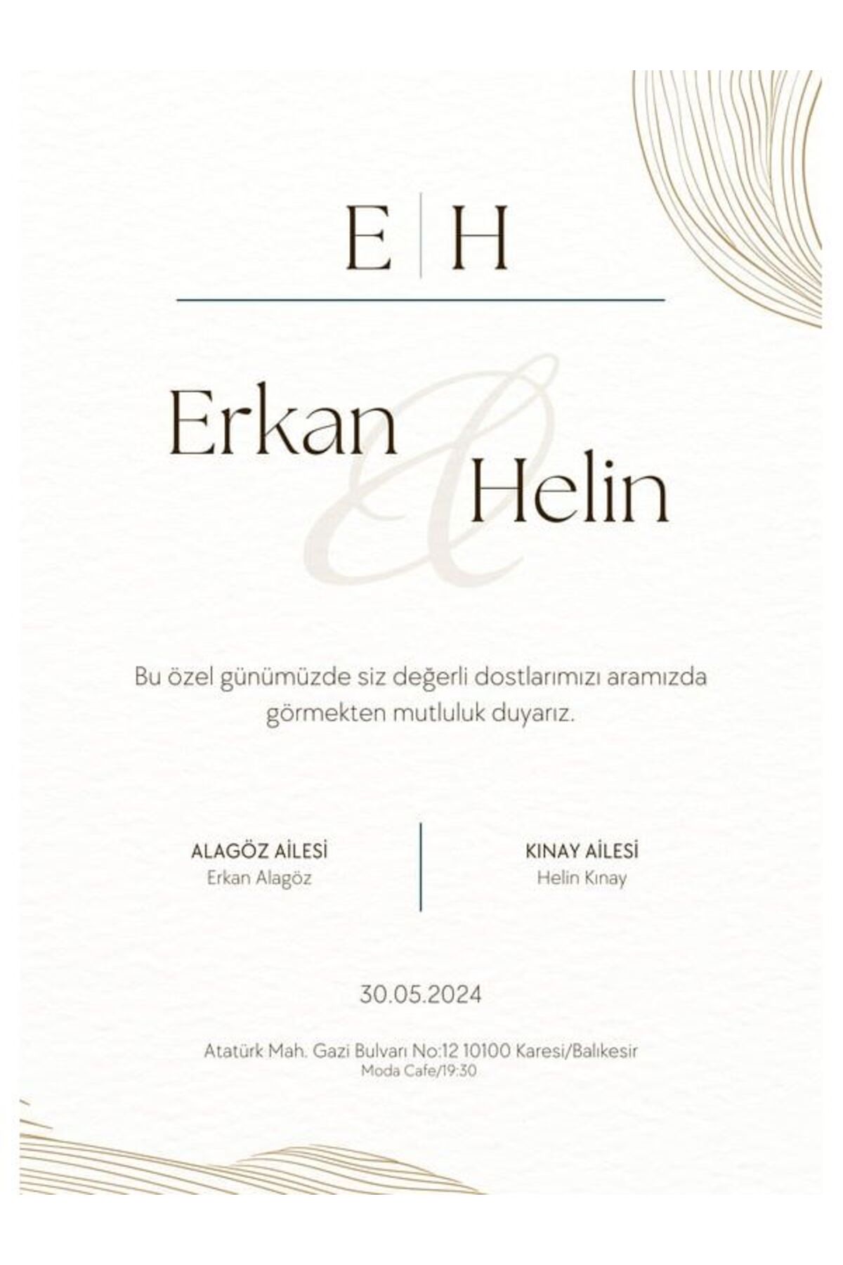 Göz Alıcı Düğün Davetiyesi - Model 247