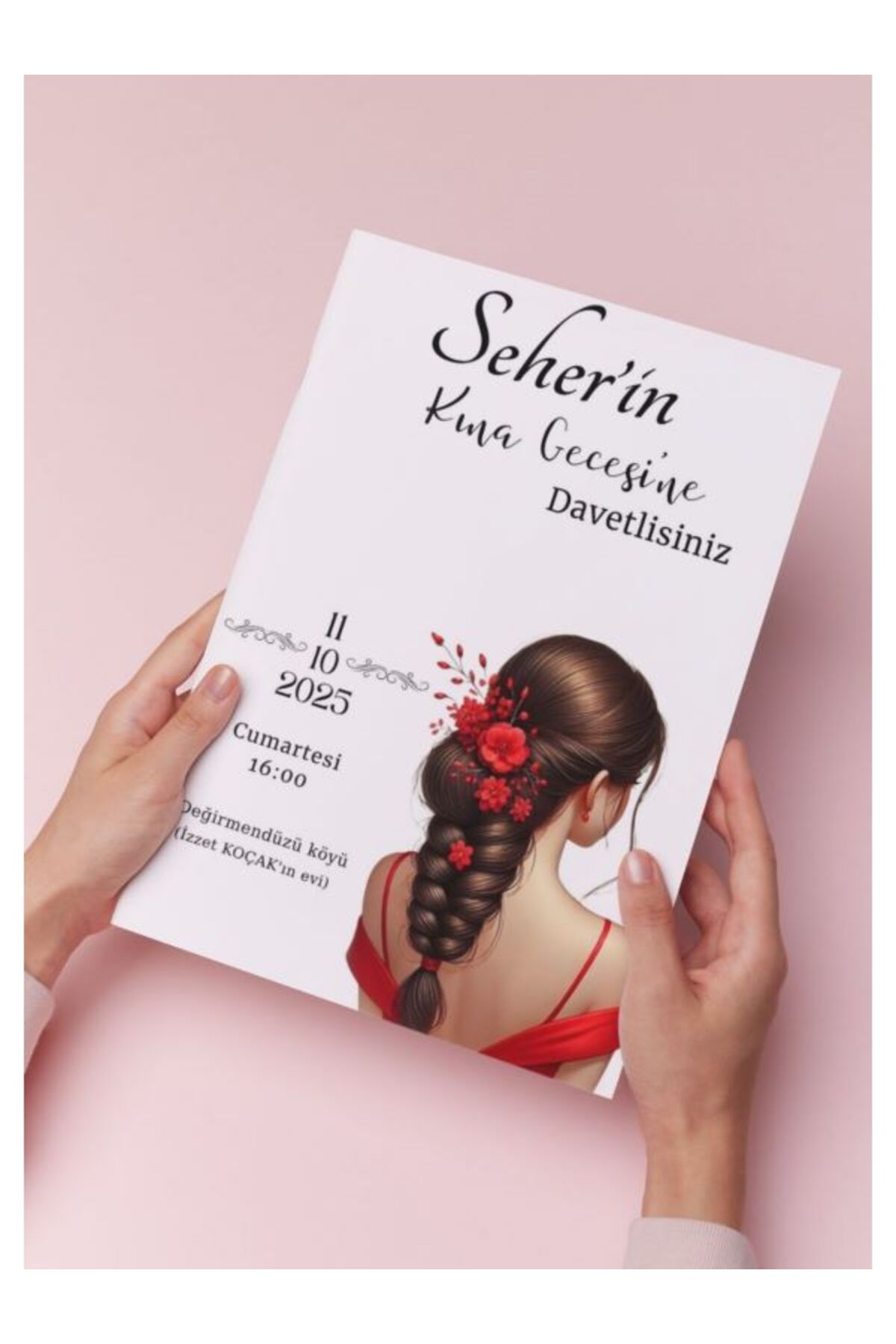 Kreatif Kına Davetiyesi - Model 53