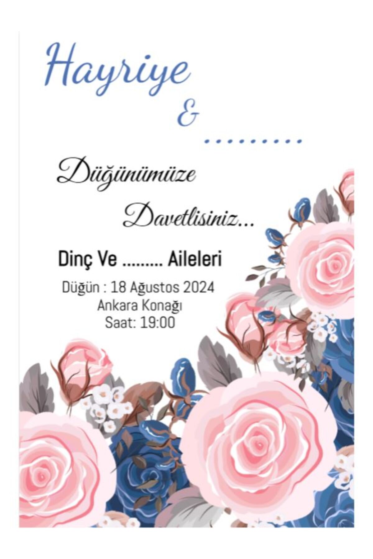 Klasik Kına Davetiyesi - Model 21