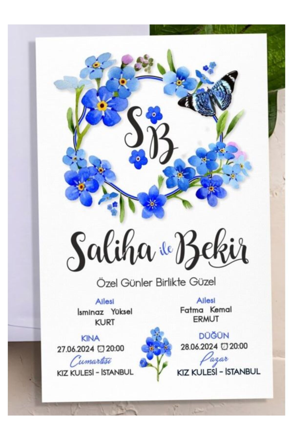 Romantik Kına Davetiyesi - Model 57